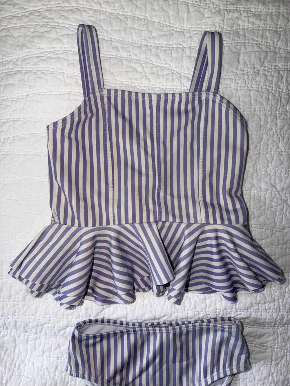 Habitual Kids girls’ two-piece peplum swimsuit